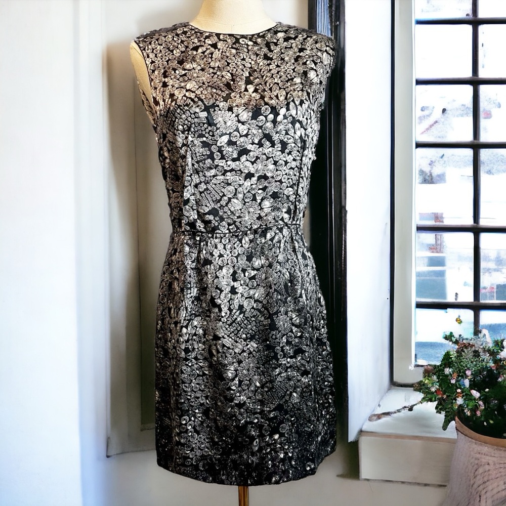 Lanvin Silk Blend Diamond Print Dress